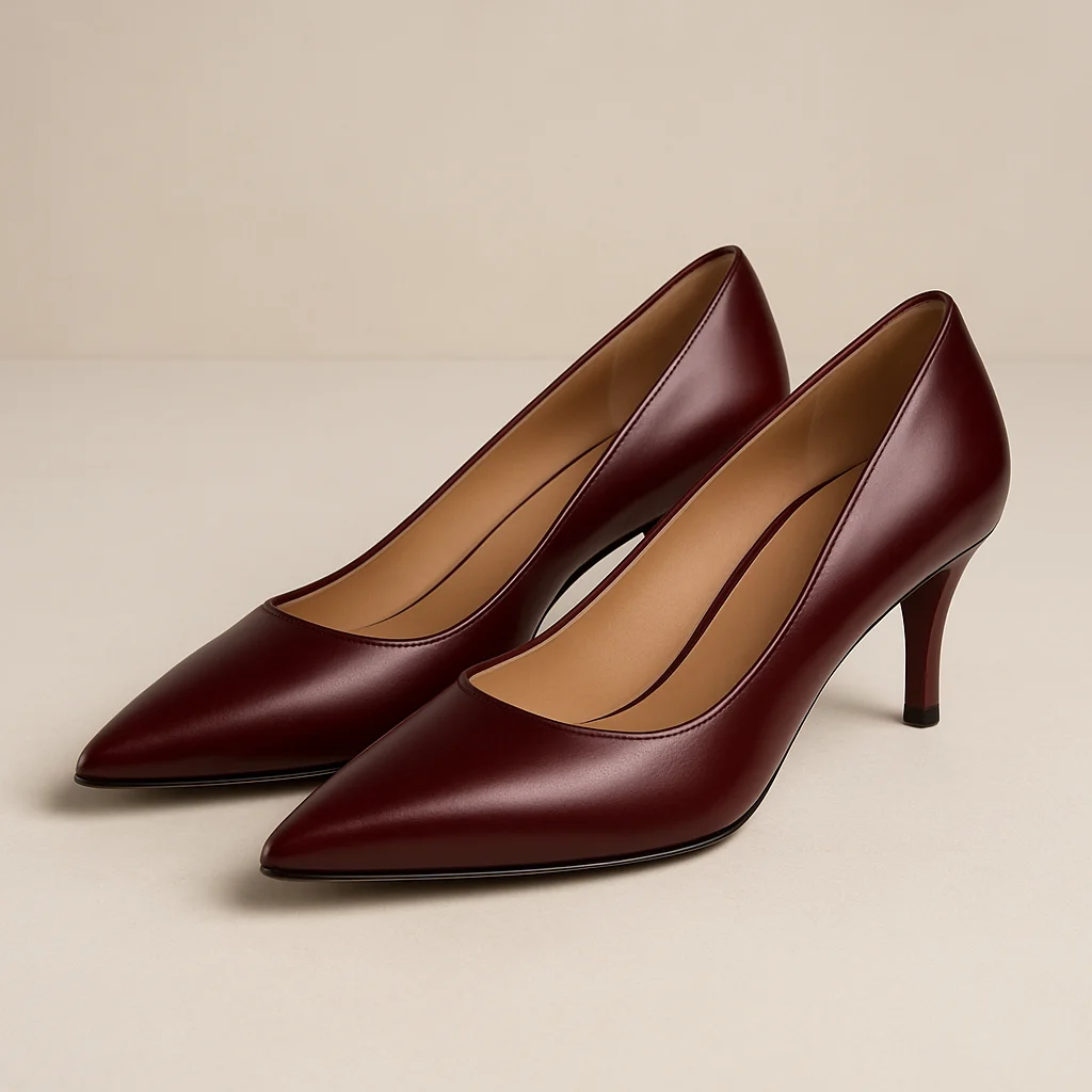 Burgundy Court Heel